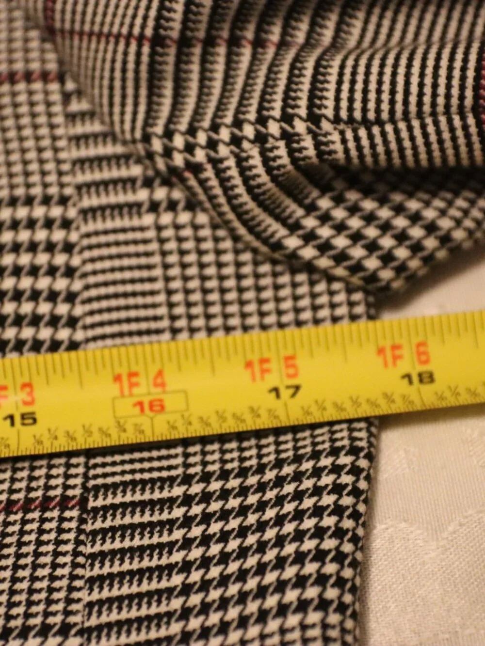 Calvin Klein Single Button Plaid Longline Blazer Tailored Slim Fit Size 4
